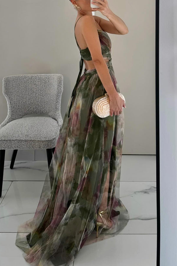 Giselle - Incantevole Maxi-kjole med blomsterprint