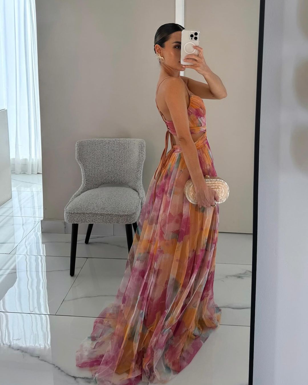 Giselle - Incantevole Maxi-kjole med blomsterprint