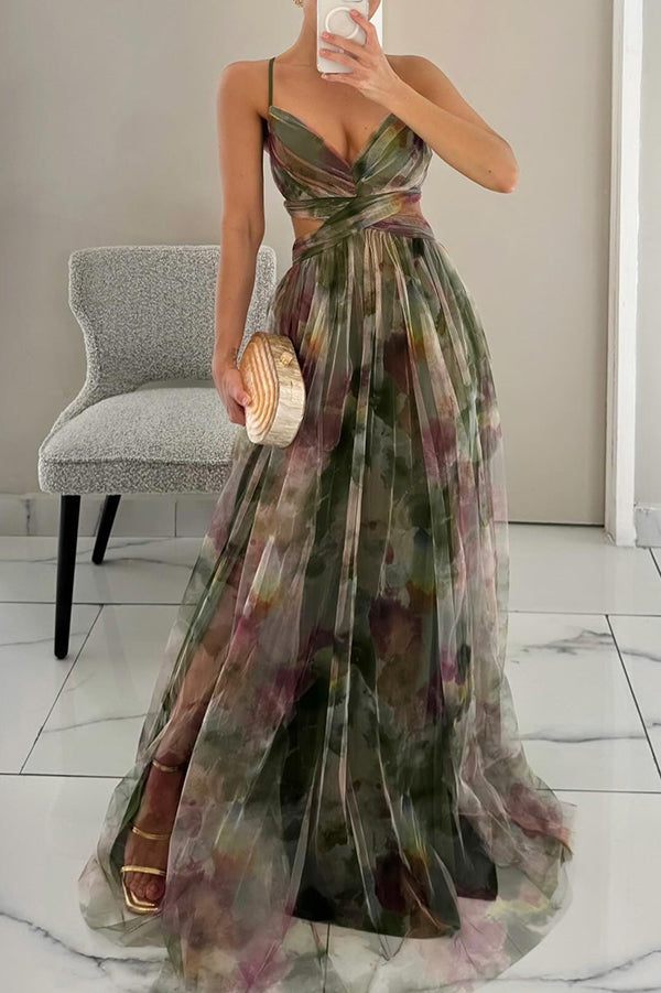 Giselle - Incantevole Maxi-kjole med blomsterprint