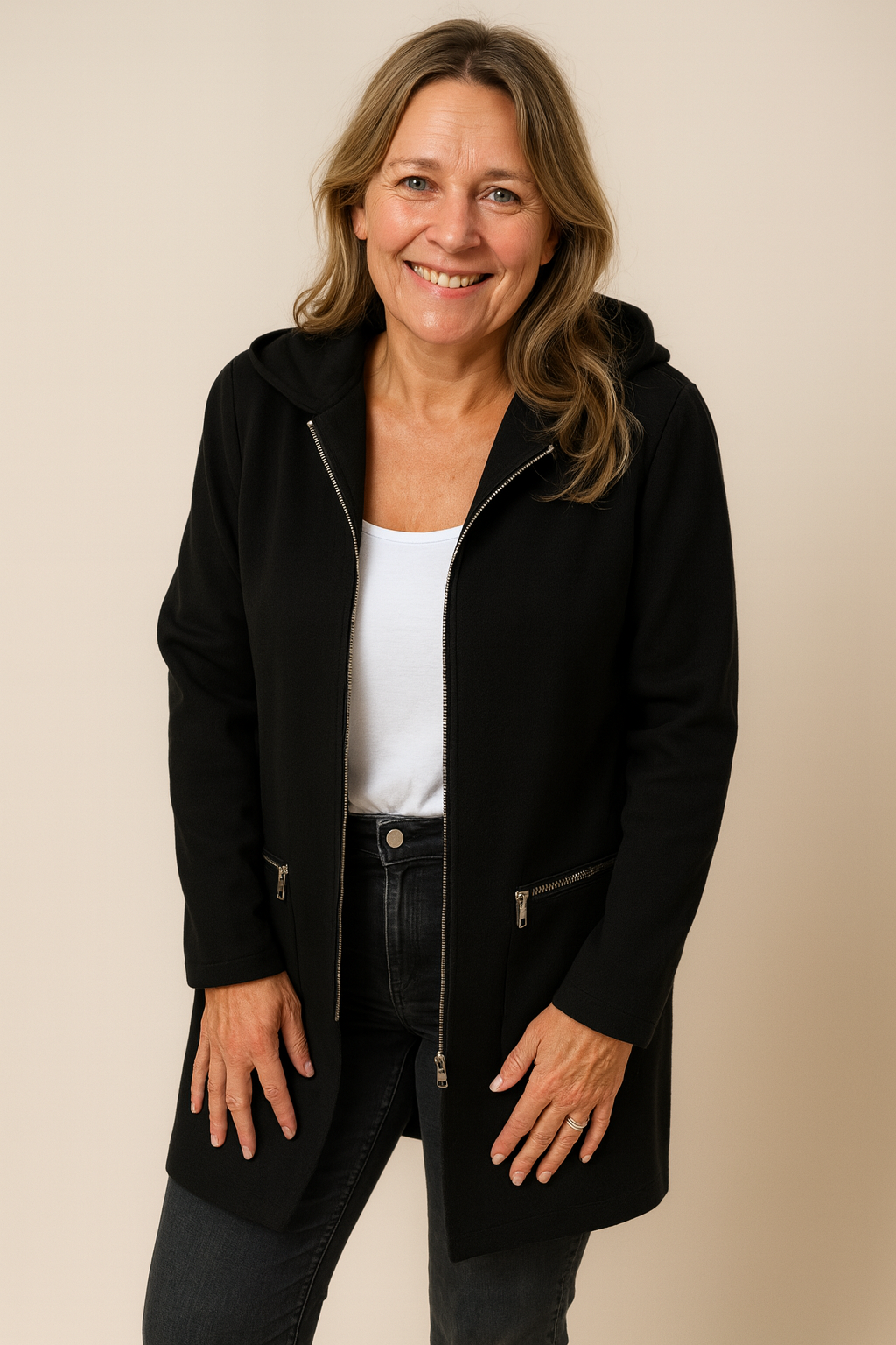 Moore |  Klassisk Cardigan Med Glidelås