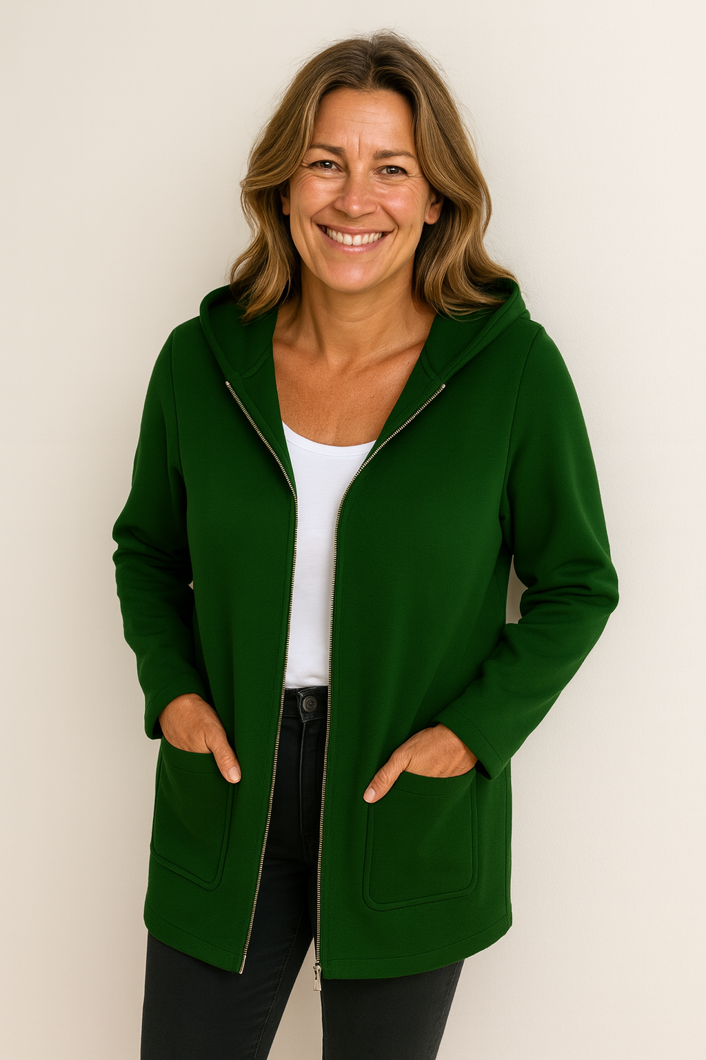 Moore |  Klassisk Cardigan Med Glidelås