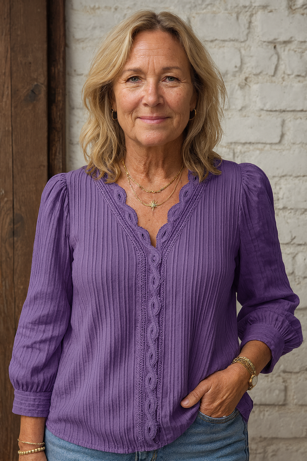 Lilly™ | Plisserad Blus