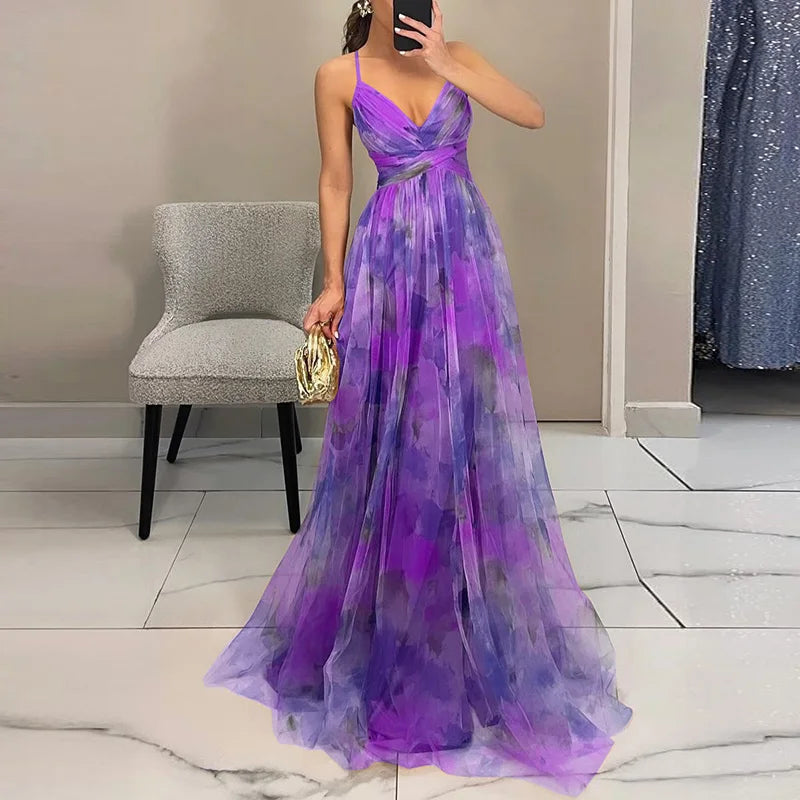 Giselle - Incantevole Maxi-kjole med blomsterprint