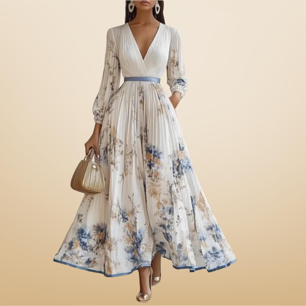 Cecile Elegant Blomsterkjole